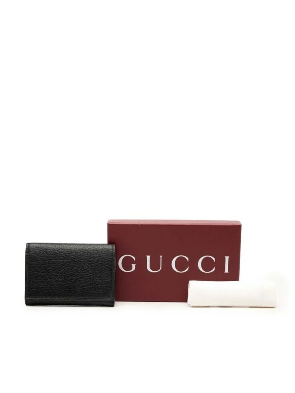 Gucci GG Marmont Card Case Business Holder Black Leather